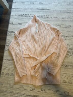 lululemon athletica Blush Cable-Knit Wrap Cardigan